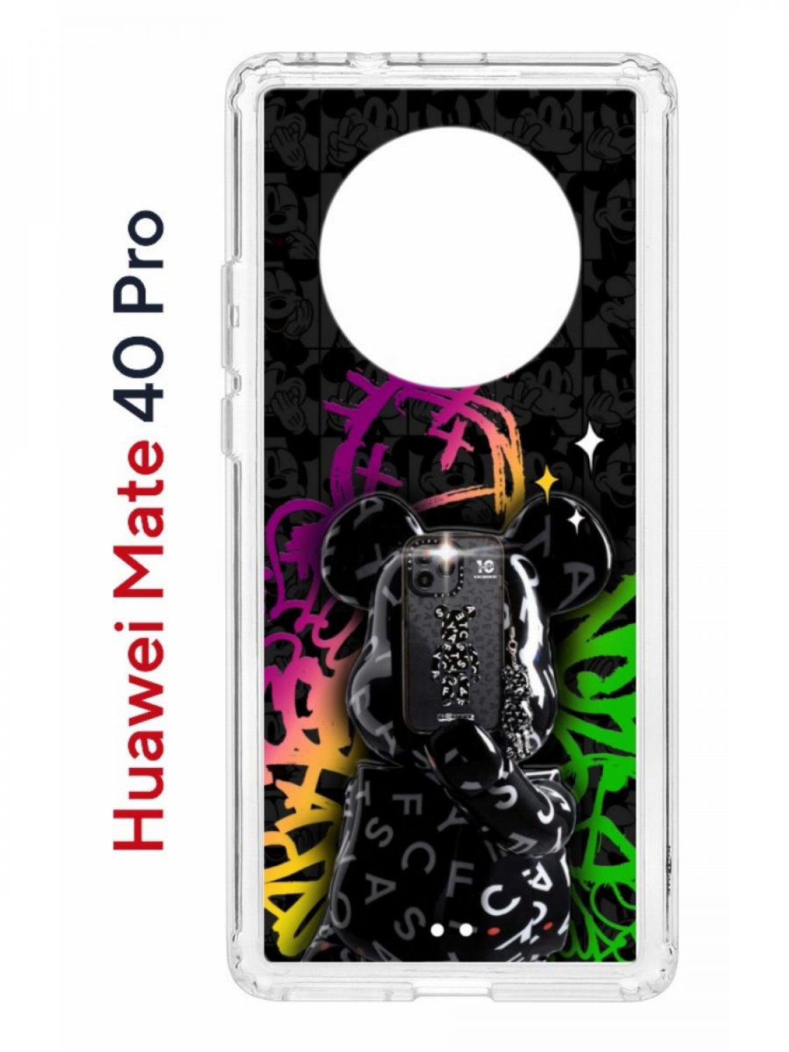 Чехол на Huawei Mate 40 Pro с принтом Kruche Print Микки Маус, противоударный бампер