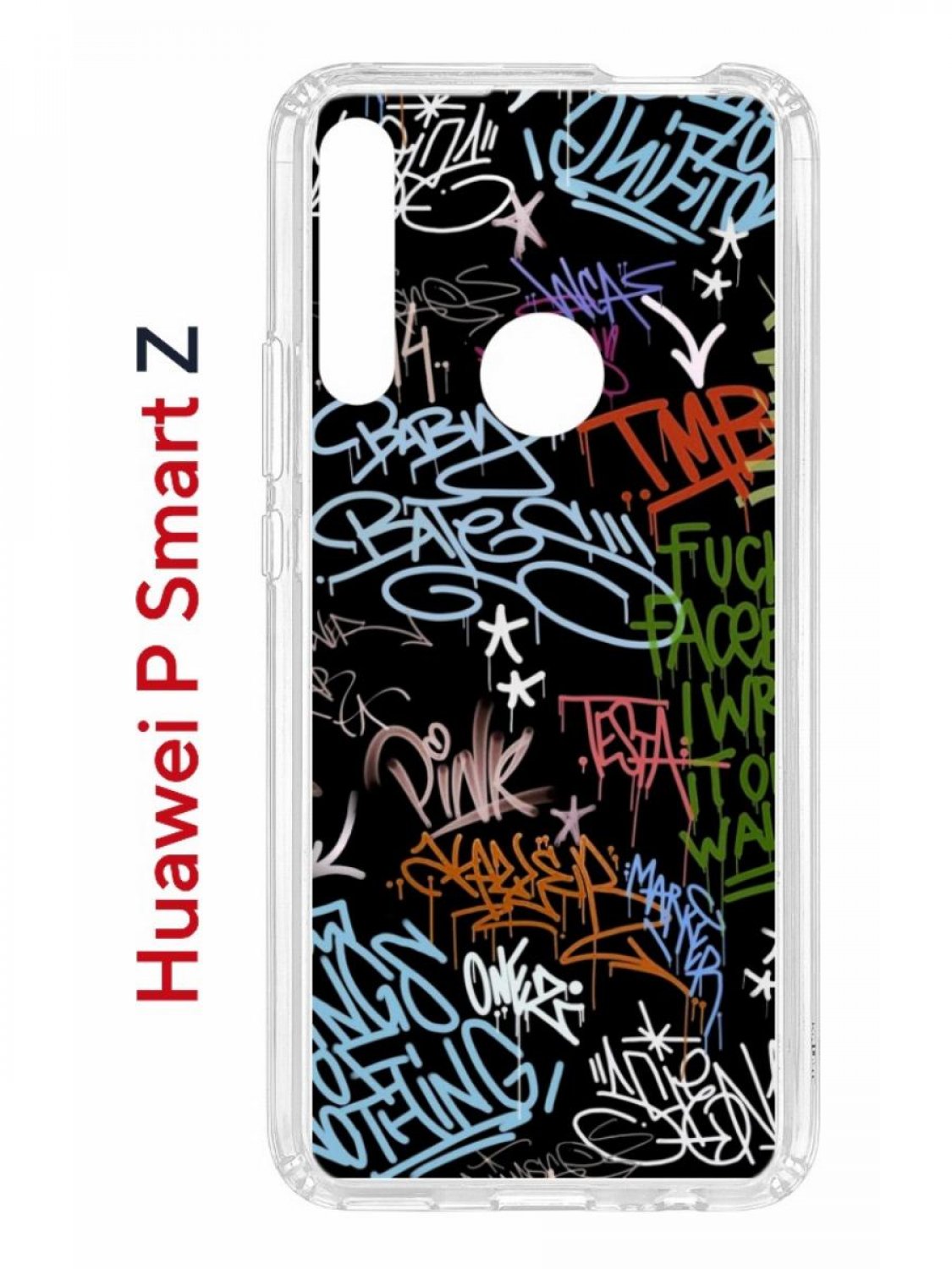 Чехол на Huawei P Smart Z с принтом Kruche Print Граффити, противоударный бампер