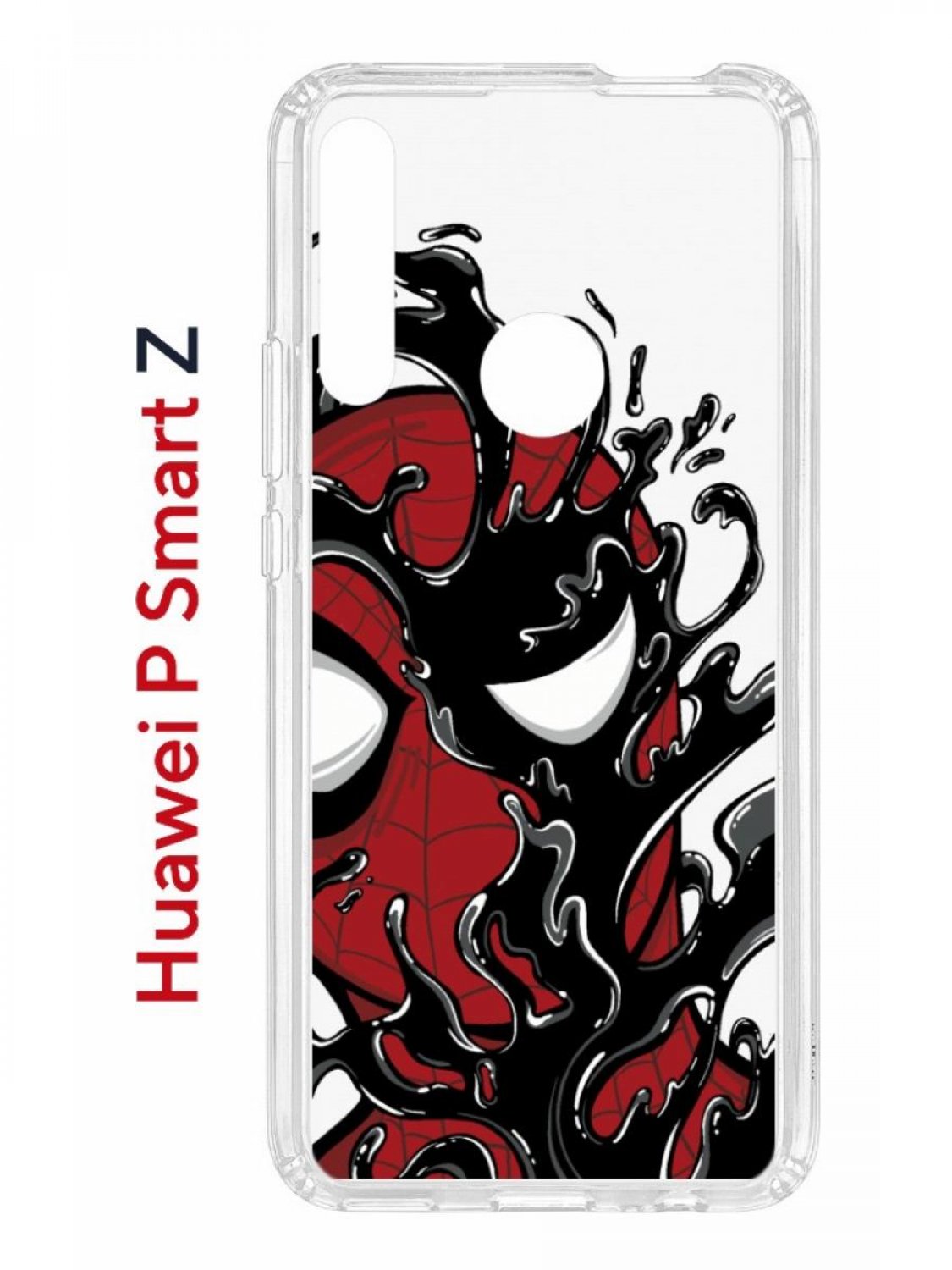 Чехол на Huawei P Smart Z с принтом Kruche Print Spider-Man-Venom, противоударный бампер