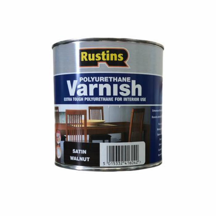 фото Полиуретановый лак орех rustins / poly varnish satin walnut (полуматовый) 1л