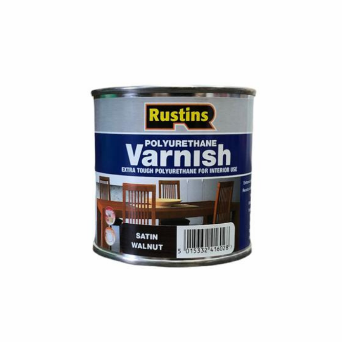 фото Полиуретановый лак орех rustins / poly varnish satin walnut (полуматовый) 250мл