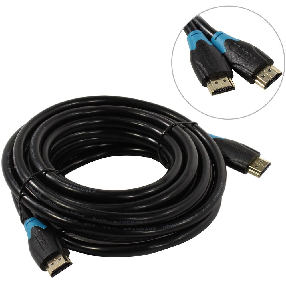 

Кабель Vention HDMI -HDMI без разъемов 5м AACBJ, Черный, AACBJ
