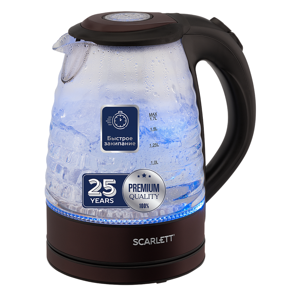 

Чайник электрический Scarlett SC-EK27G97 1.7 л коричневый, SC-EK27G97