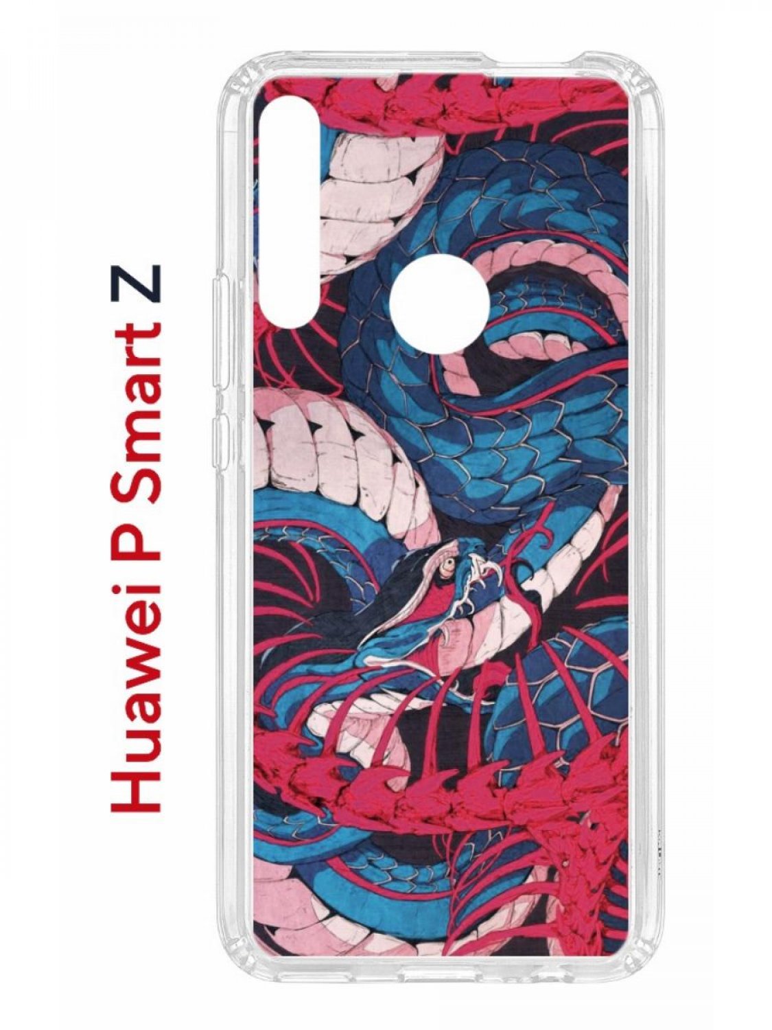 Чехол на Huawei P Smart Z с принтом Kruche Print Японская змея, противоударный бампер