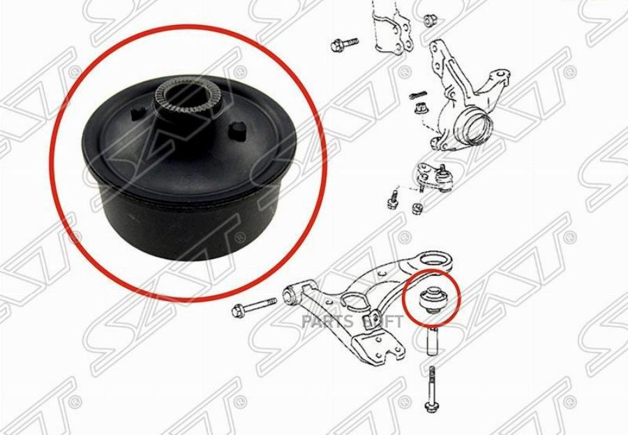 

Сайлентблок Переднего Нижнего Рычага Задний (Вертик) Toyota Noah/Voxy 08- 1Шт SAT ST486552