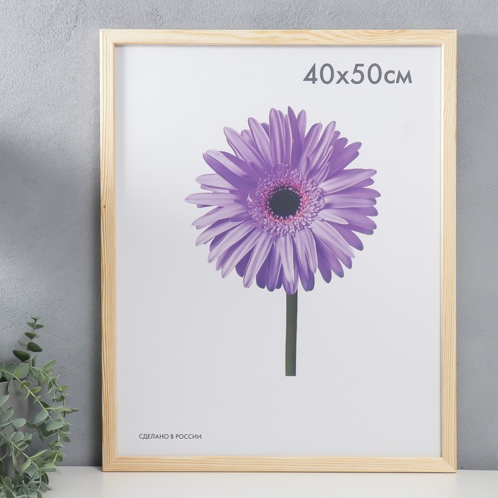 

Фоторамка дерево Sasha 40х50 см неокрашенная (пластиковый экран)