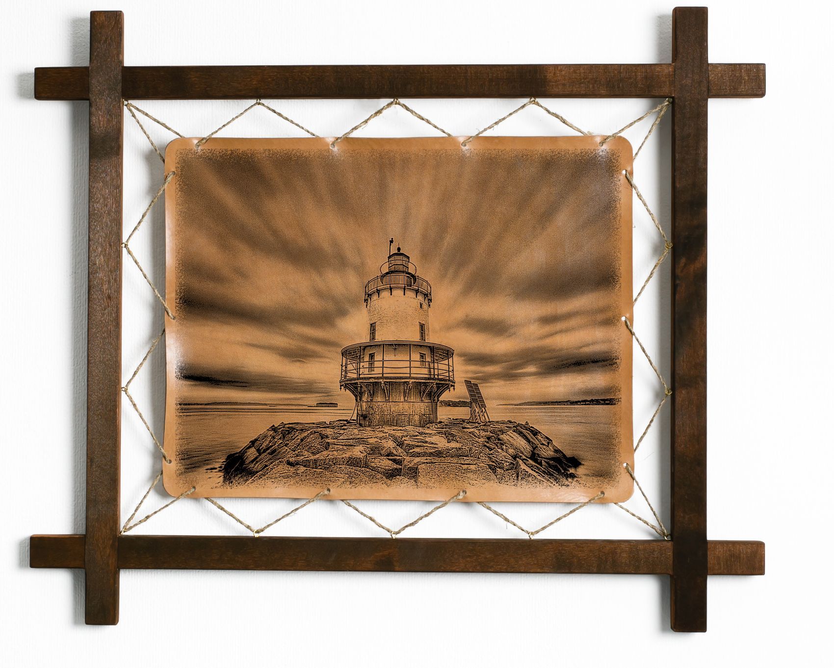 

Картина BoomGift Маяк, натуральная кожа, 952