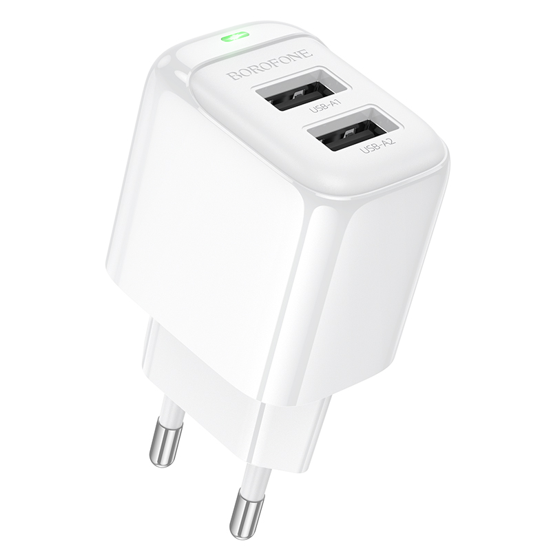

Сетевое зарядное устройство BOROFONE BAS41A отсутствует 2xUSB 2 А белый, BAS41A