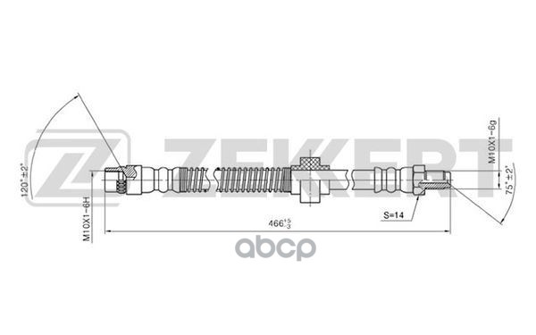 

ZEKKERT Шланг тормозной ZEKKERT bs9097