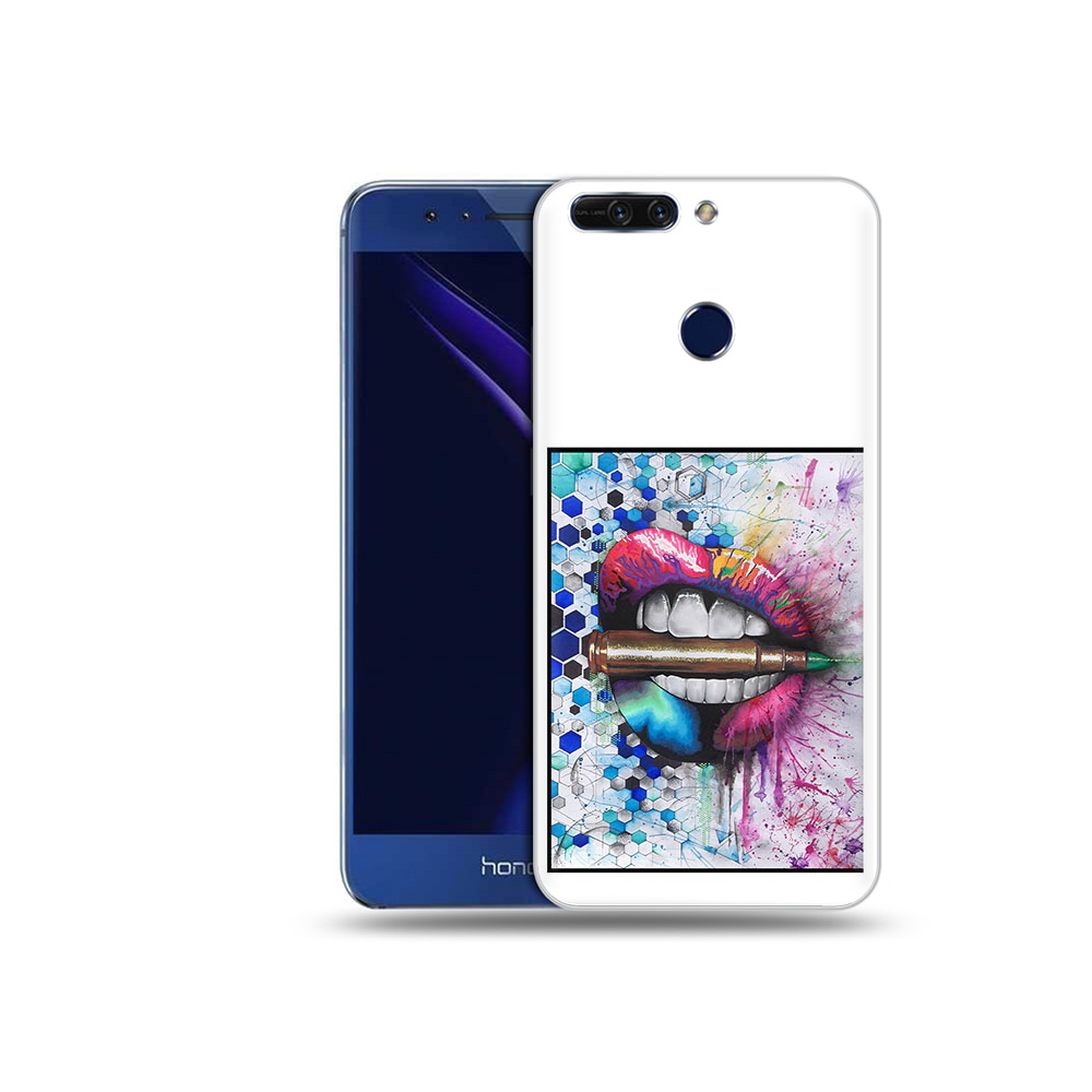 

Чехол MyPads Tocco для Honor 8 Pro разноцветные губы с пулей (PT66177.42.571), Tocco