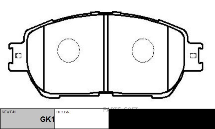 

Колодки дисковые передние lexus es 250/300/300 &24v usa model 98> Gk1034
