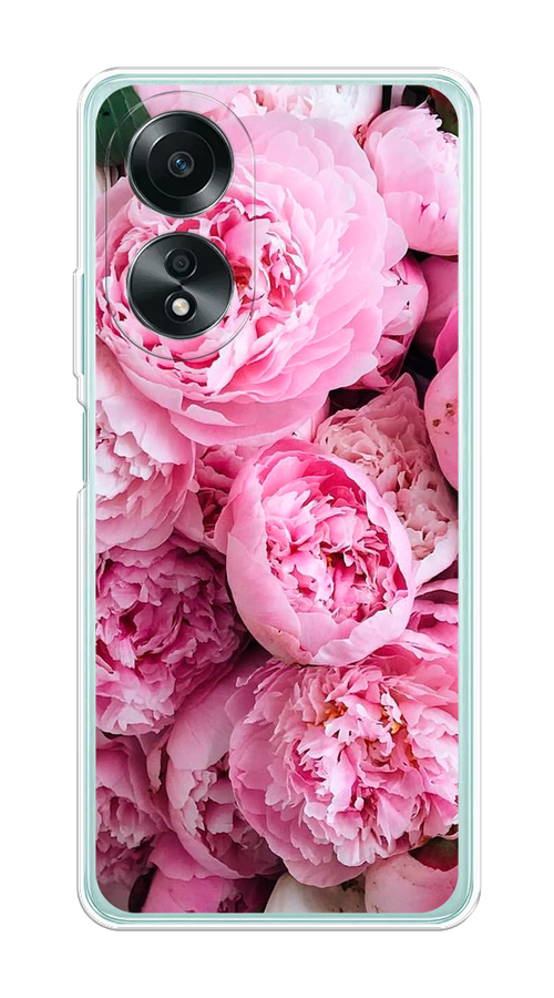 

Чехол на Oppo A58 4G "Розовые пионы", Бежевый;розовый, 2514950-1