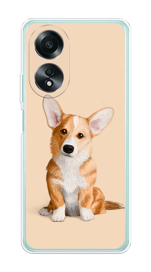 

Чехол на Oppo A58 4G "Грустный Корги", Коричневый;бежевый, 2514950-1