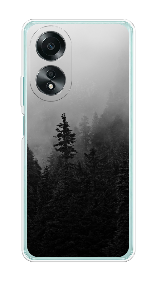 

Чехол на Oppo A58 4G "Туманный лес", Серый;черный, 2514950-1