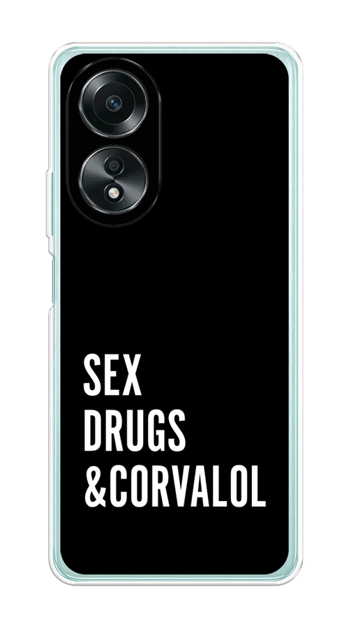 

Чехол на Oppo A58 4G "Corvalol", Черный;серый;белый, 2514950-1