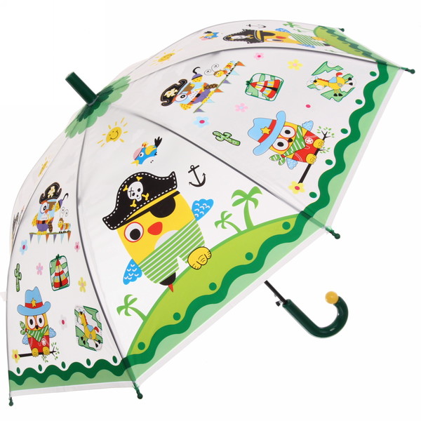 Зонт детский Ultramarine Веселые зверята 371-028 3 зелёный полуавтомат Д-86см