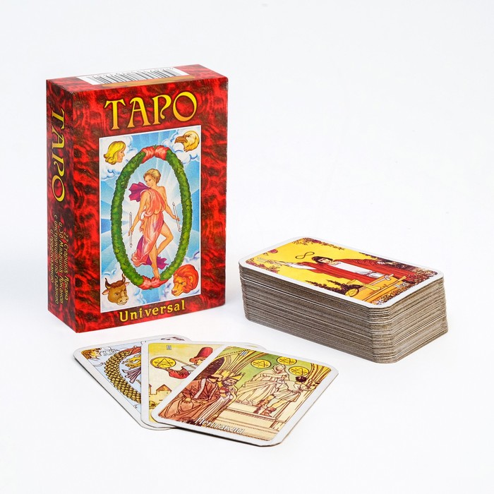 

Гадальные карты "Таро Универсальное", 78 карт, с инструкцией, Бежевый, Карты Таро