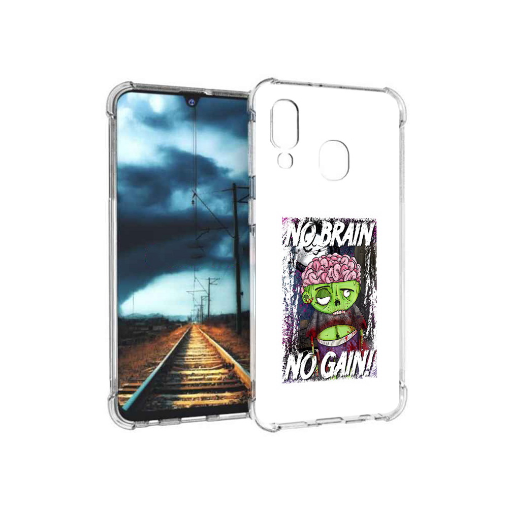 

Чехол MyPads Tocco для Samsung Galaxy A40 глупый зомби (PT128655.504.289), Прозрачный, Tocco