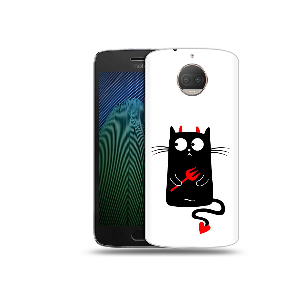 

Чехол MyPads Tocco для Motorola Moto G5S Plus Кот демон (PT75337.377.97), Прозрачный, Tocco