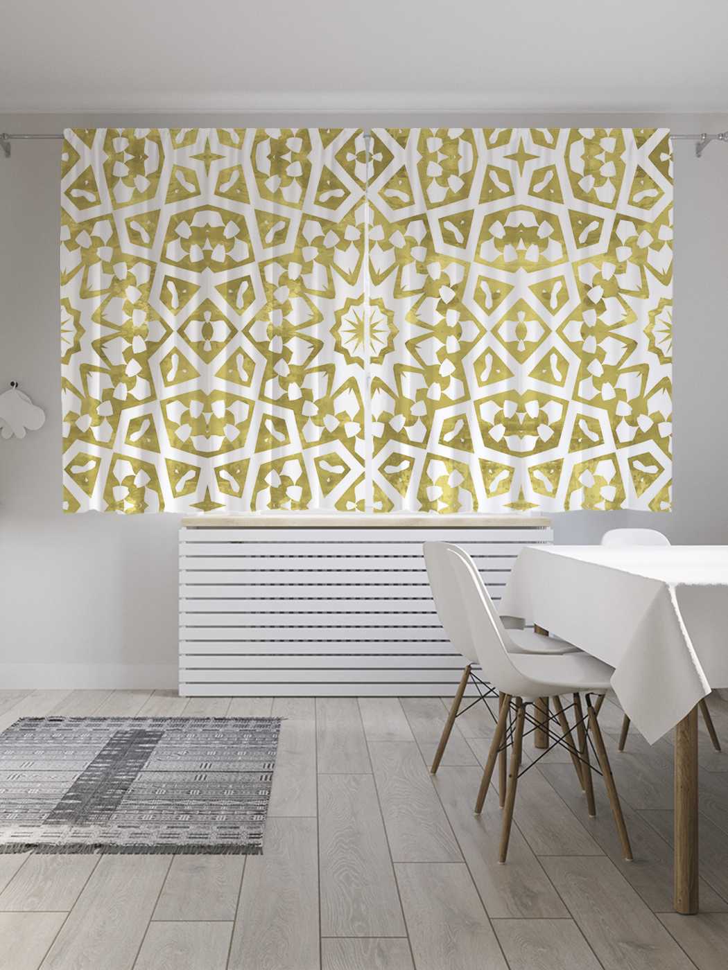 

Шторы JoyArty с фотопечатью "Восточное золото" из сатена, 290х180 см, Восточное золото