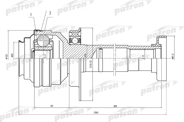 

ШРУС внутр прав к-кт 26x50x28 VW: Transporter T5/Multivan T5 1.9TDI PATRON PCV4837