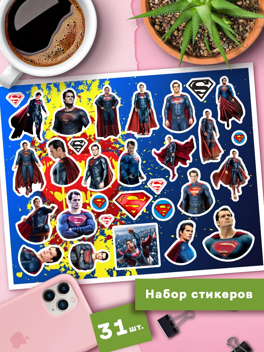 

Наклейки Клейкие Наклейки Супермэн DC Генри Кавилл SHNA_137_20x25