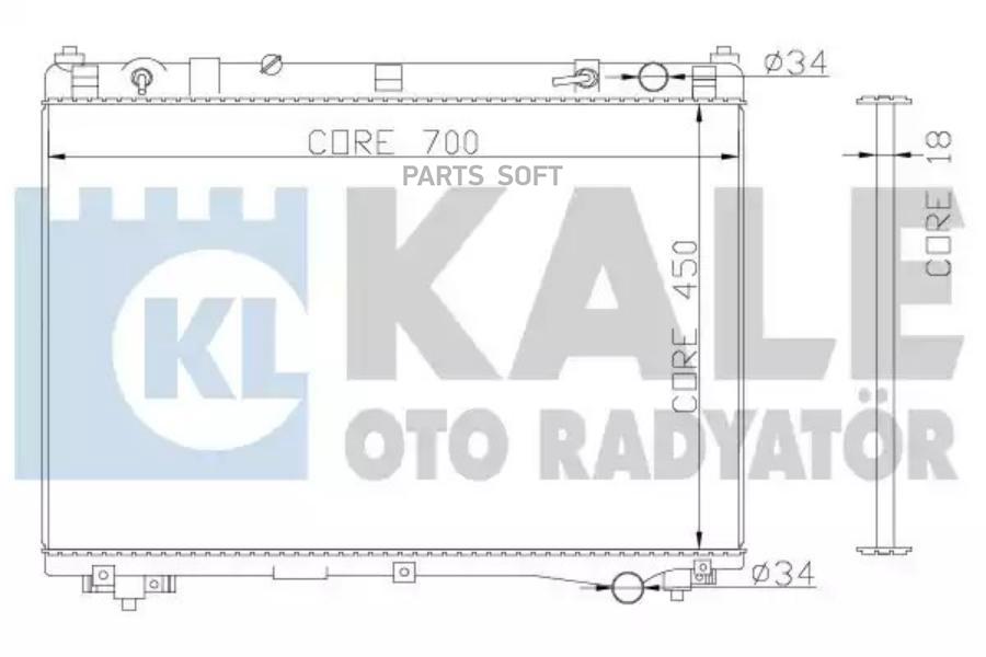 

365500 Радиатор Системы Охлаждения Suzuki Grand Vitara 2.0I 16V 05> KALE 365500