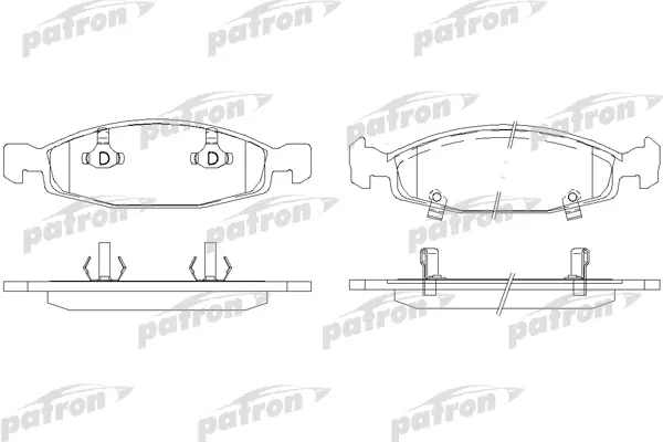 

Колодки тормозные дисковые передн JEEP: CHEROKEE 88-, GRAND CHEROKEE II 99- PATRON PBP1523