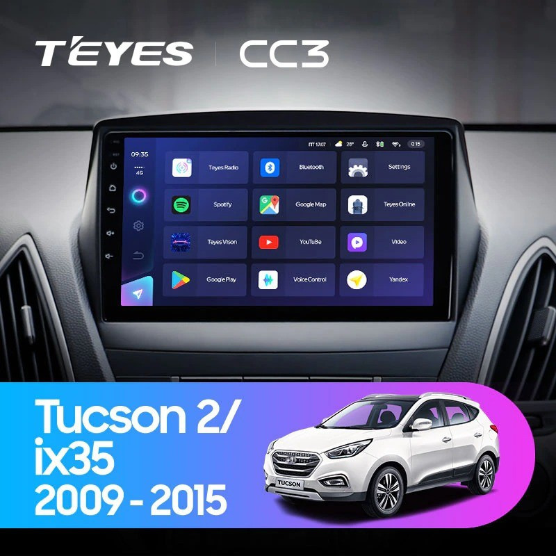 Штатная магнитола Teyes CC3L 4/64 Hyundai ix35 (2009-2015) (Tucson 2) Тип-AB