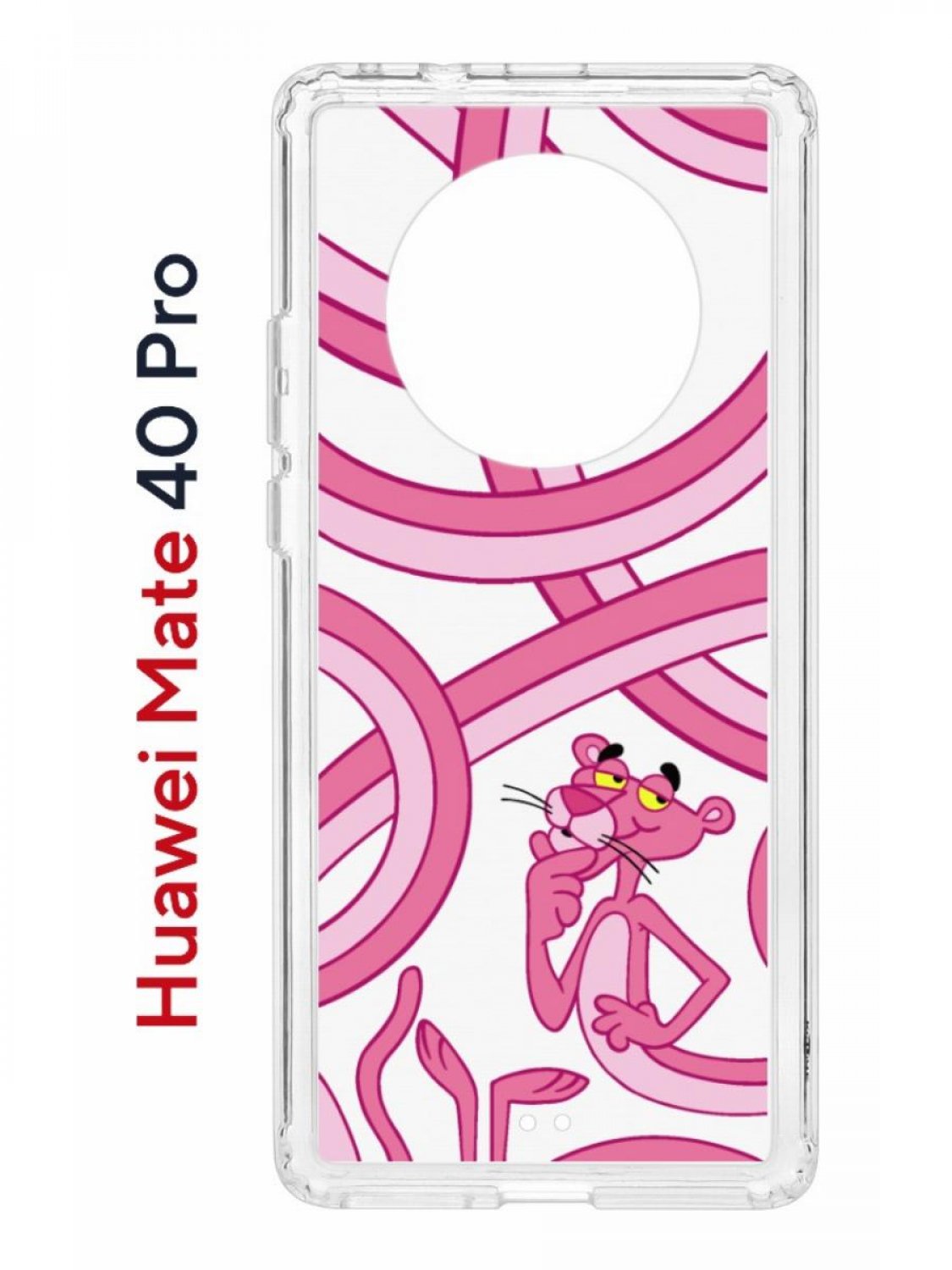 Чехол на Huawei Mate 40 Pro с принтом Kruche Print Розовая Пантера, противоударный бампер