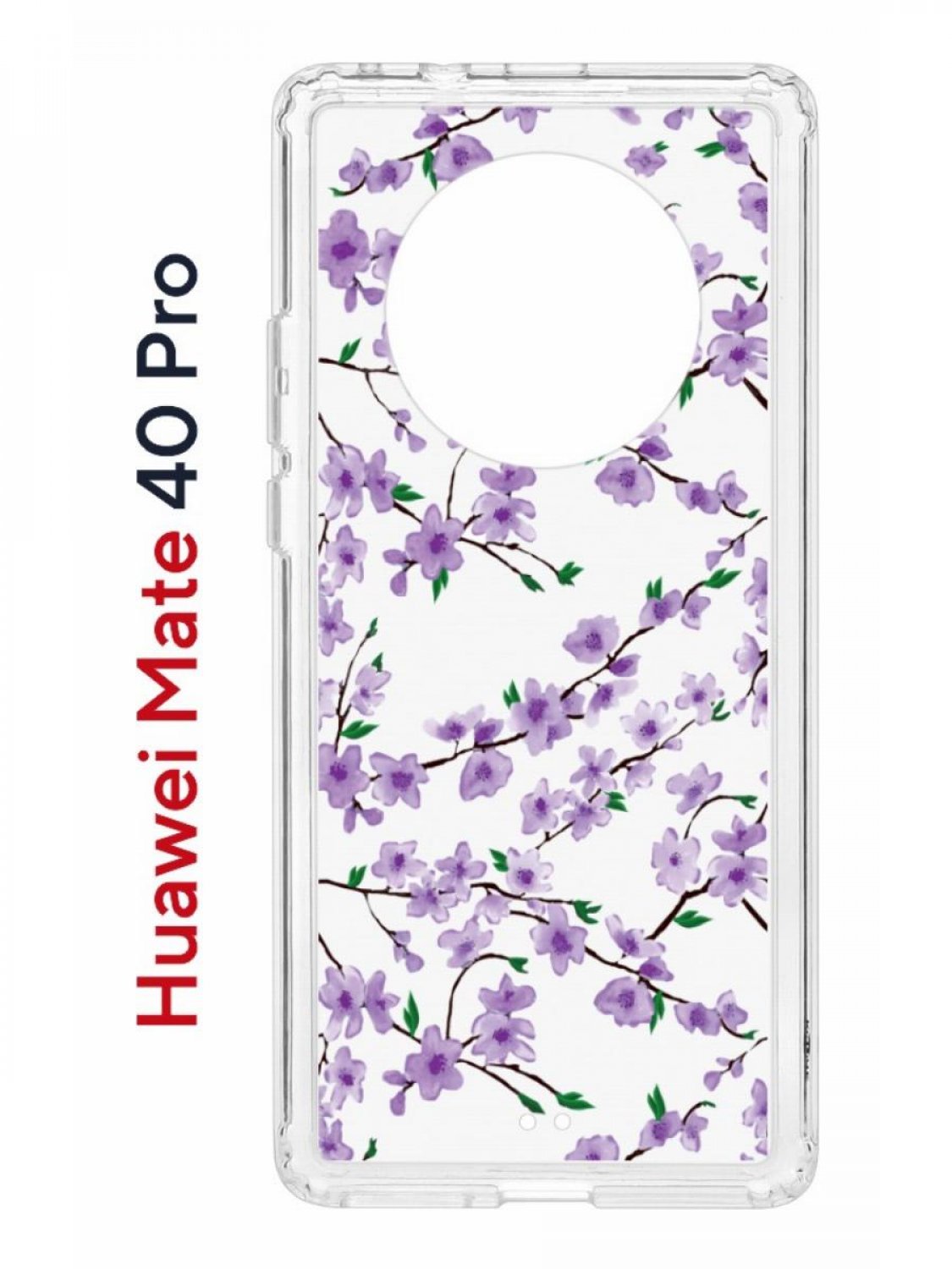 Чехол на Huawei Mate 40 Pro с принтом Kruche Print Сакура, противоударный бампер