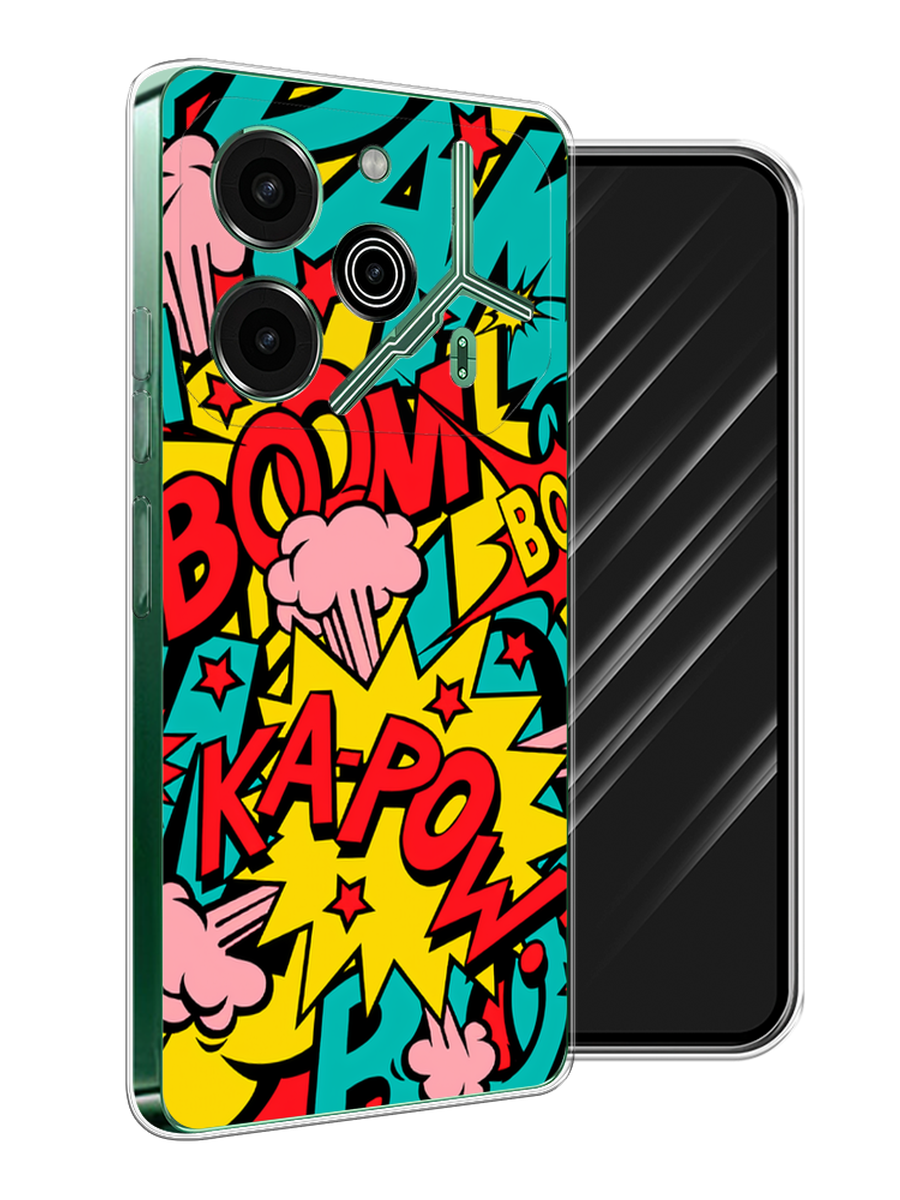 

Чехол Awog на Tecno Pova 6 Pro 5G "Постер pop art", Бирюзовый;желтый;красный, 305250-1