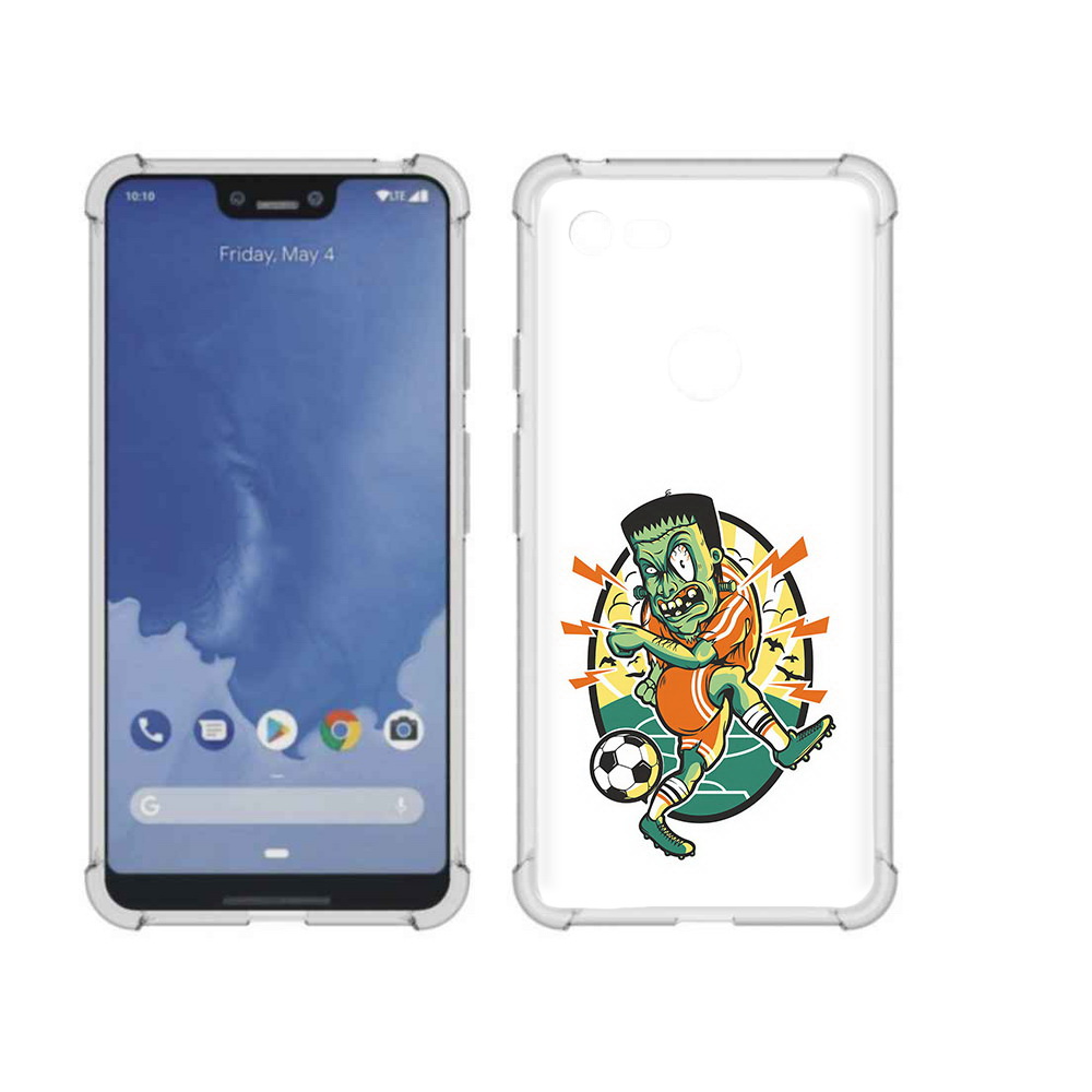 

Чехол MyPads Tocco для Google Pixel 3 XL зомби футболист, Прозрачный, Tocco