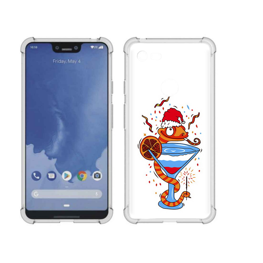 

Чехол MyPads Tocco для Google Pixel 3 XL змейка, Прозрачный, Tocco