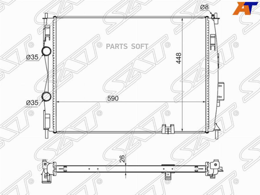 

SAT Радиатор NISSAN QASHQAI/DUALIS 2,0 06-