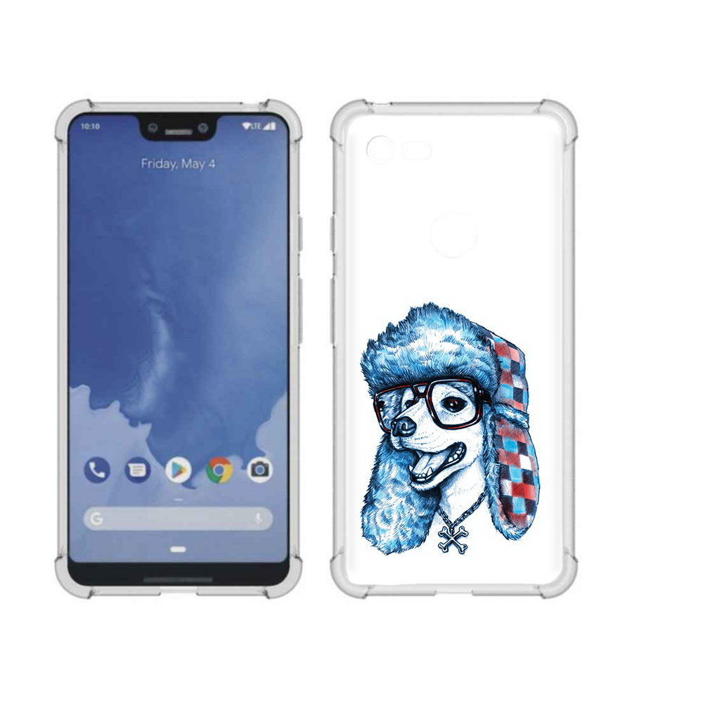 

Чехол MyPads Tocco для Google Pixel 3 XL зимний пес, Прозрачный, Tocco