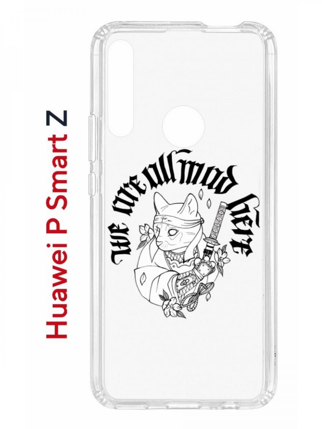 Чехол на Huawei P Smart Z с принтом Kruche Print J-Cat, противоударный бампер