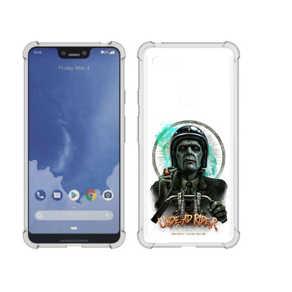 

Чехол MyPads Tocco для Google Pixel 3 XL зеленый мужчина с сигаретой на мотоцикле, Прозрачный, Tocco