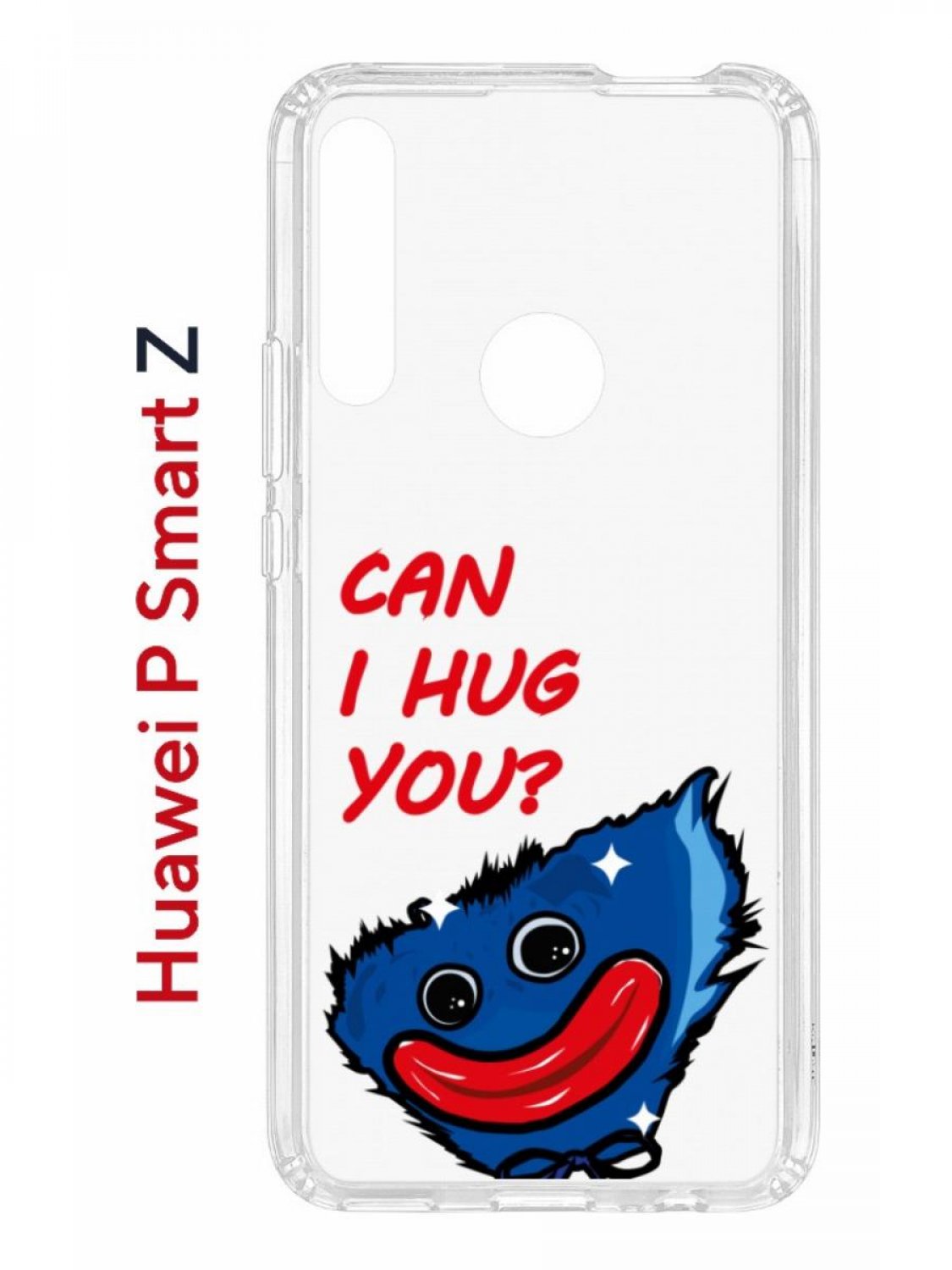фото Чехол на huawei p smart z с принтом kruche print can i hug you, противоударный бампер кruче