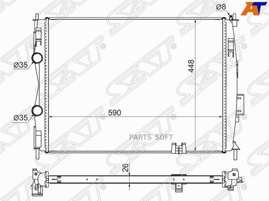 

SAT Радиатор NISSAN QASHQAI/DUALIS 2,0 06-