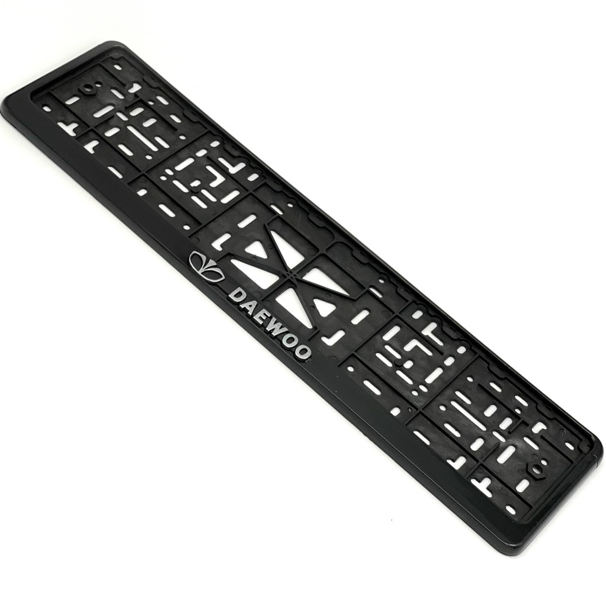 Рамка номерного знака EZID-AUTO стандарт DAEWOO черная, ABS-пластик, 1шт