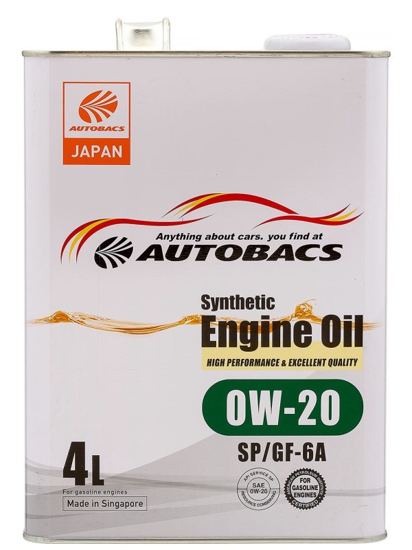 

AUTOBACS 'A00032424 Масло моторное AUTOBACS 0W-20 API SP ILSAC GF-6 синт. 4L 1шт