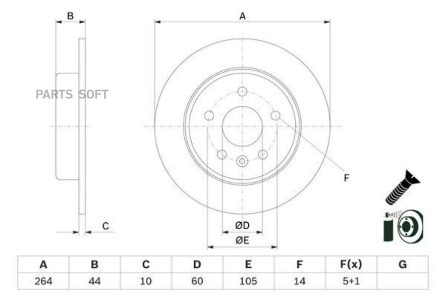 

0 986 479 D89_диск тормозной передний Opel