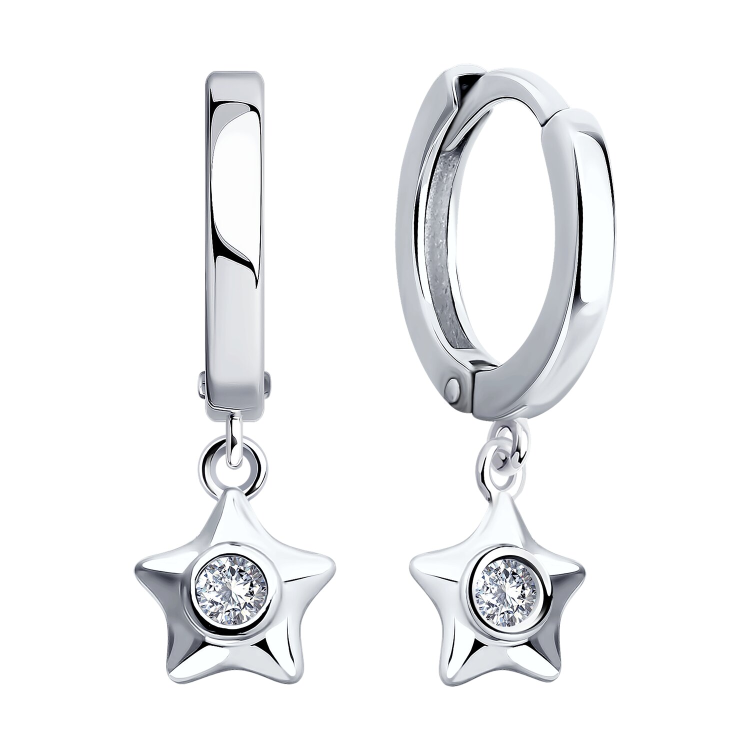 

Серьги подвески из серебра SOKOLOV 94026628, фианит, 94026628