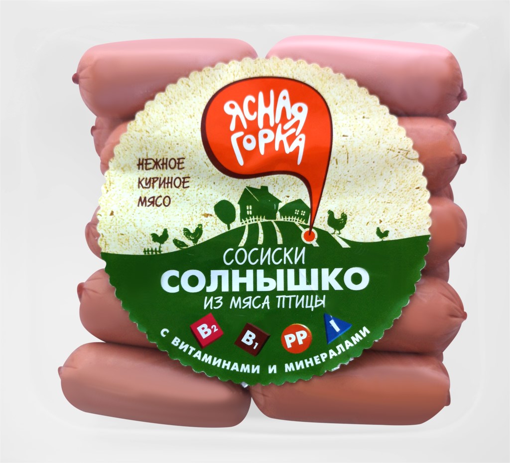 фото Сосиски ясная горка солнышко куриные вареные 420 г