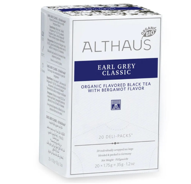 Чай чёрный Althaus Earl Grey Classic, в пакетиках, 1,75 г х 20 шт