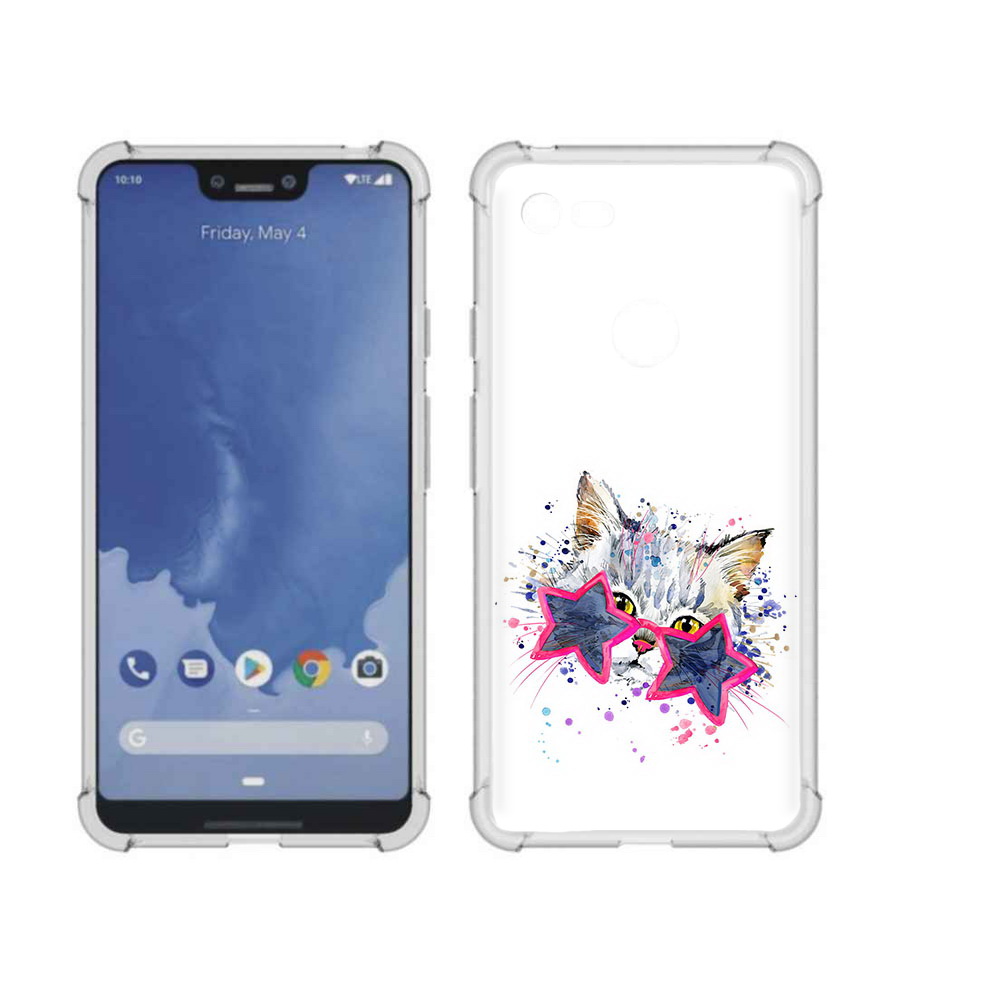 

Чехол MyPads Tocco для Google Pixel 3 XL звездные очки, Прозрачный, Tocco