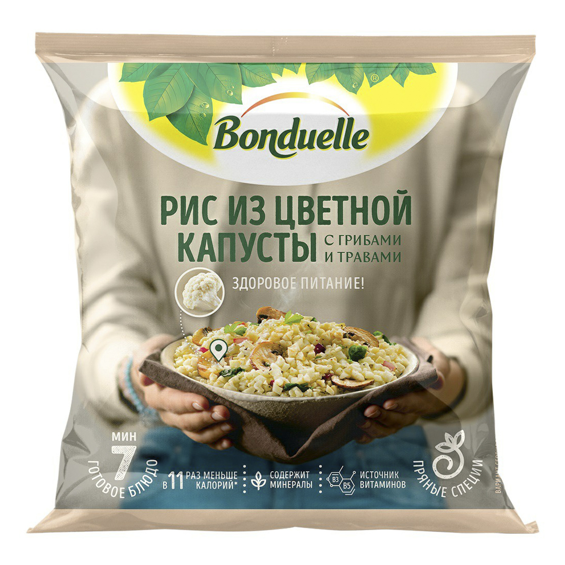 фото Овощная смесь bonduelle рис из цветной капусты с грибами и травами 400 г