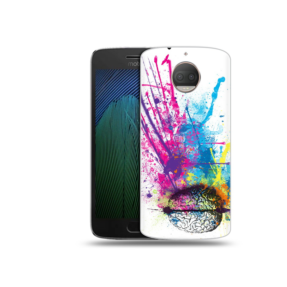 

Чехол MyPads Tocco для Motorola Moto G5S Plus яркий красочный мозг (PT75337.377.710), Прозрачный, Tocco