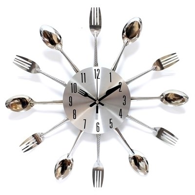 фото Часы " кухня" из металла,диаметр 38см lux-vp